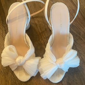 Loeffler Randall Pearl bow heels